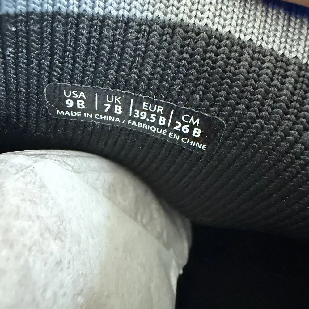 Spenco Women's Pure Love Slip On Sneaker Size 9B Black‎ Blue Comfort Cushion